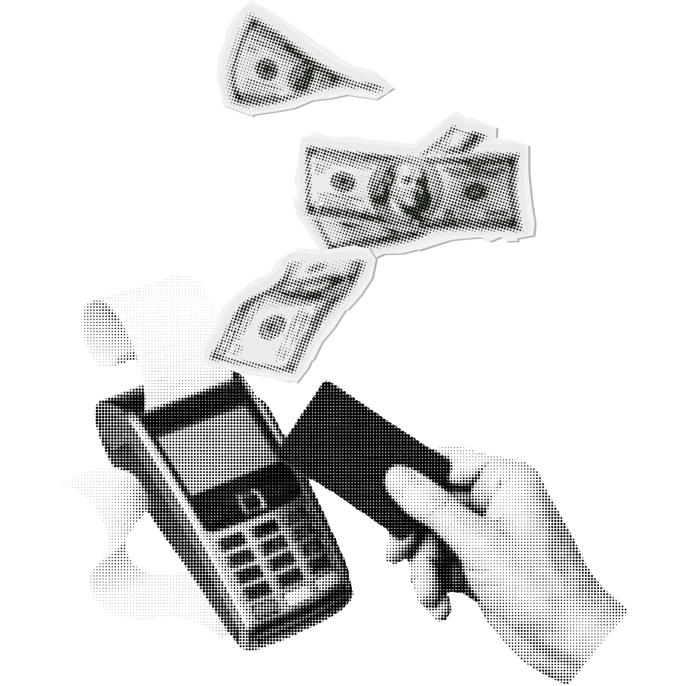 Dollar bills sticker